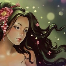 Схема вышивки «Девушка»