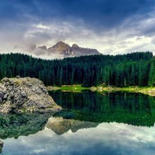 Схема вышивки «природа озеро лес»