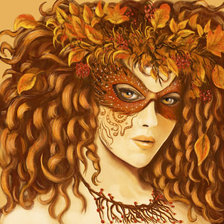 Схема вышивки «маска по имени осень»