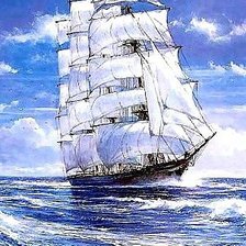 Схема вышивки «парусник»