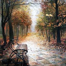 Схема вышивки «осень в парке»