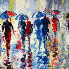 дождь в городе