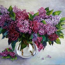 Схема вышивки «букет сирени»