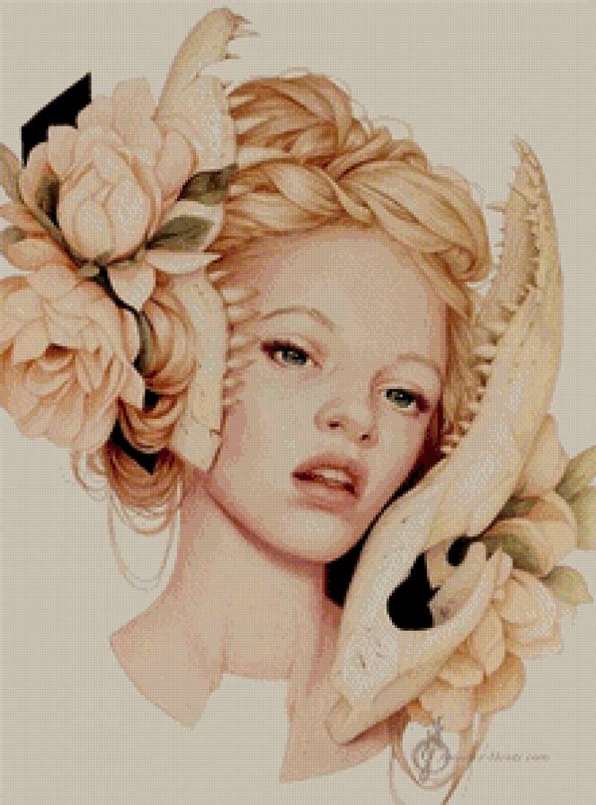 портрет девушки - портрет, девушка, фэнтези, красавица, восток, женщина - предпросмотр