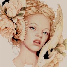 Схема вышивки «портрет девушки»