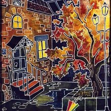 Схема вышивки «городок»