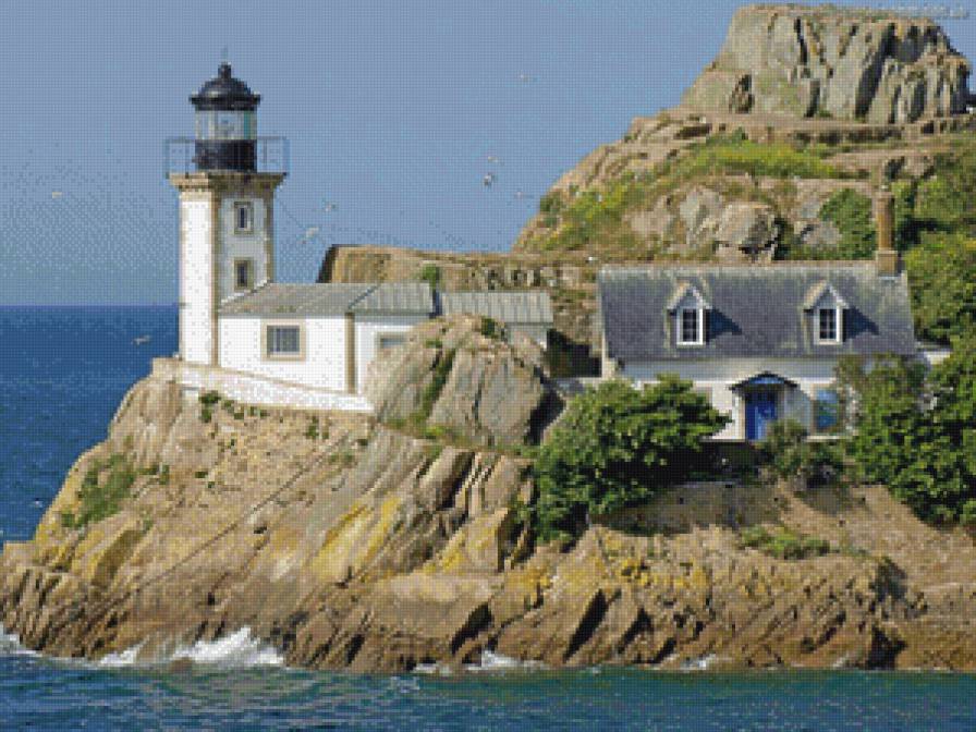 Пейзаж с маяком - пейзаж, маяк - предпросмотр