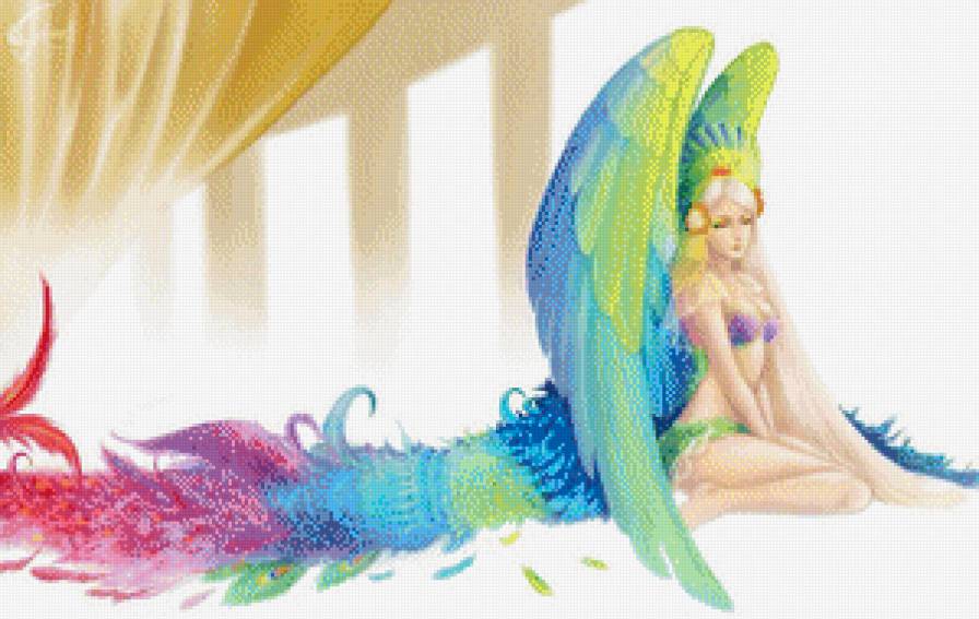 Птица-человек - человек, птица, девушка, крылья - предпросмотр