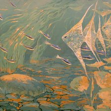 Схема вышивки «рыбы»