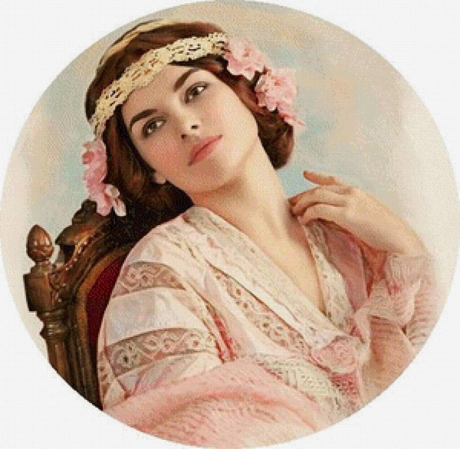 мечты - девушка, портрет, красота, ретро - предпросмотр