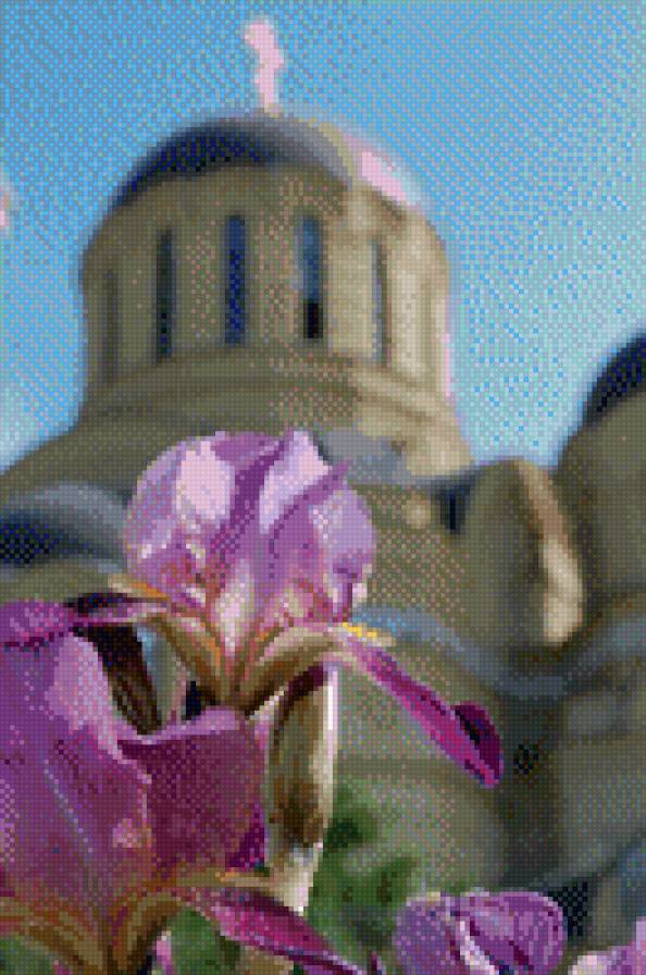 Храм Иоанна Кронштадтского - цветы, храм - предпросмотр