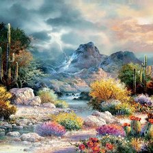 Схема вышивки «Гроза в пустыне»