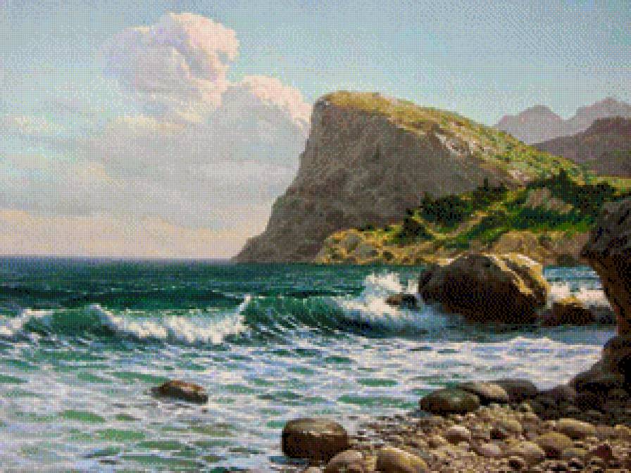 Морской пейзаж - море, пейзаж, прибой, волны - предпросмотр