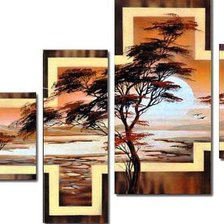 Схема вышивки «полиптих пейзаж»