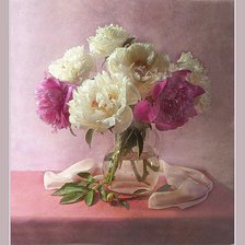 Схема вышивки «пионы 2»