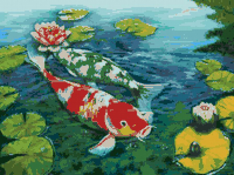 2 карпа - рыбы - предпросмотр