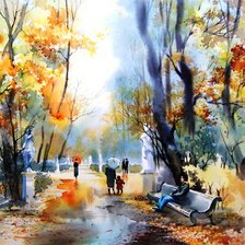 осень туманная