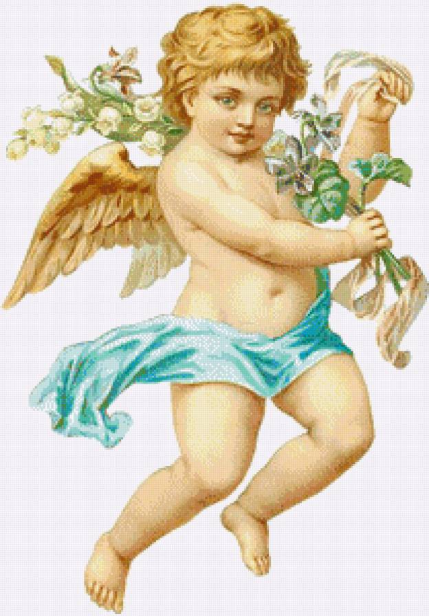 серия "ангелы" - ангел.цветы. - предпросмотр