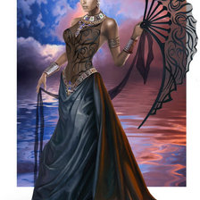 Схема вышивки «девушка фэнтези»