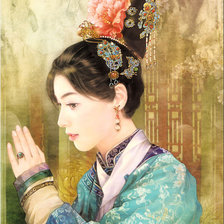 Схема вышивки «восточная красавица»