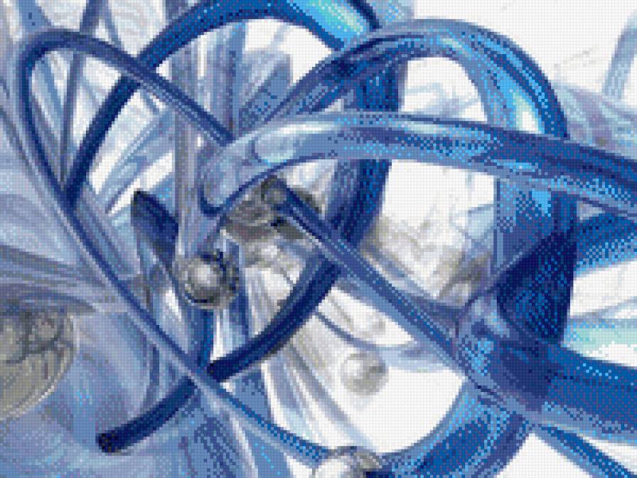 абстракция - синий, цвета, абстракция, линии - предпросмотр