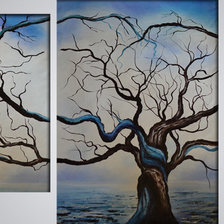 Схема вышивки «дерево триптих»