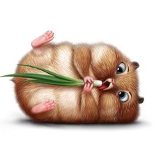 Схема вышивки «Очаровательный хомяк»