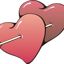 Схема вышивки «сердца»