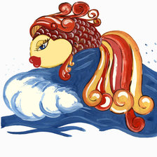 Схема вышивки «золотая рыбка»