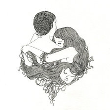 Схема вышивки «монохром пара»