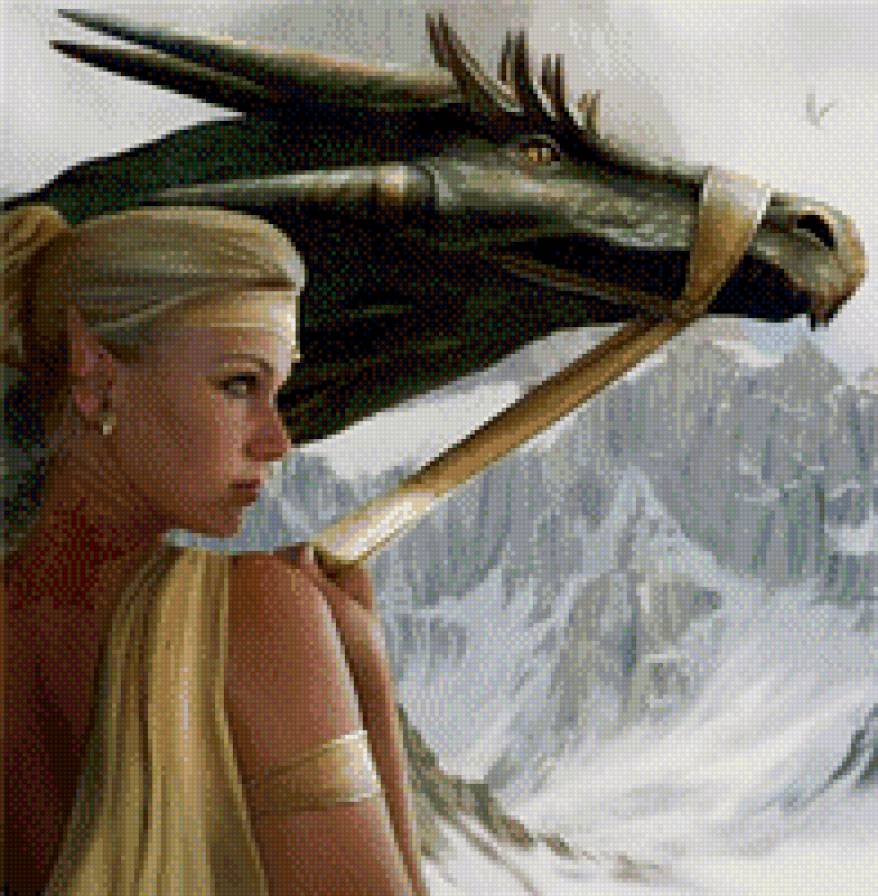 №667670 - девушка, фентези, дракон - предпросмотр