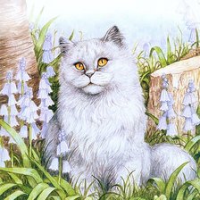 Схема вышивки «портрет в колокольчиках»