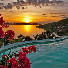 Закат на море