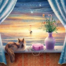 Схема вышивки «Вид из окна»