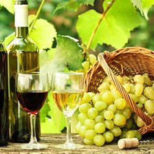 Схема вышивки «натюрморт с виноградом»