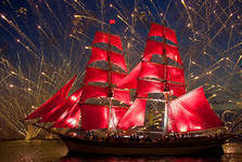 Схема вышивки «парусник»