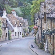 Схема вышивки «улочка»