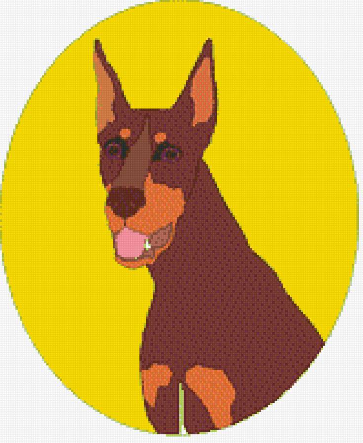 Доберман. - доберман - предпросмотр