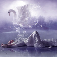 Схема вышивки «принцесса-лебедь»