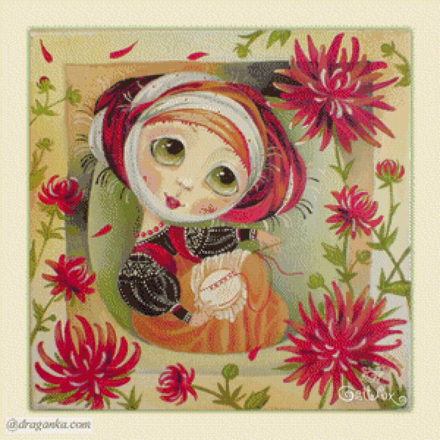 серия ,,женщины" - женщина.цветы - предпросмотр