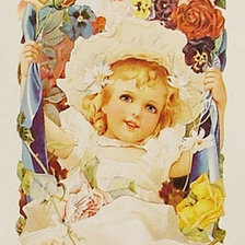 Схема вышивки «Цветочные качели»