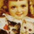 Предпросмотр схемы вышивки «Девочка с котятами» (№669799)