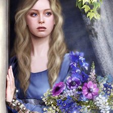 Схема вышивки «Я жду тебя...»