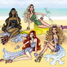 Схема вышивки «На пляже (гламур)»