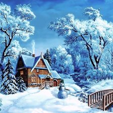 Схема вышивки «в зимних сумерках»