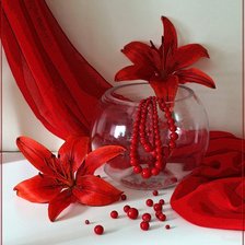 Схема вышивки «лилия бусы»