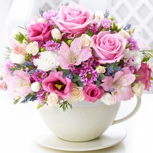 Схема вышивки «Серия "Цветы": Нежный букет»