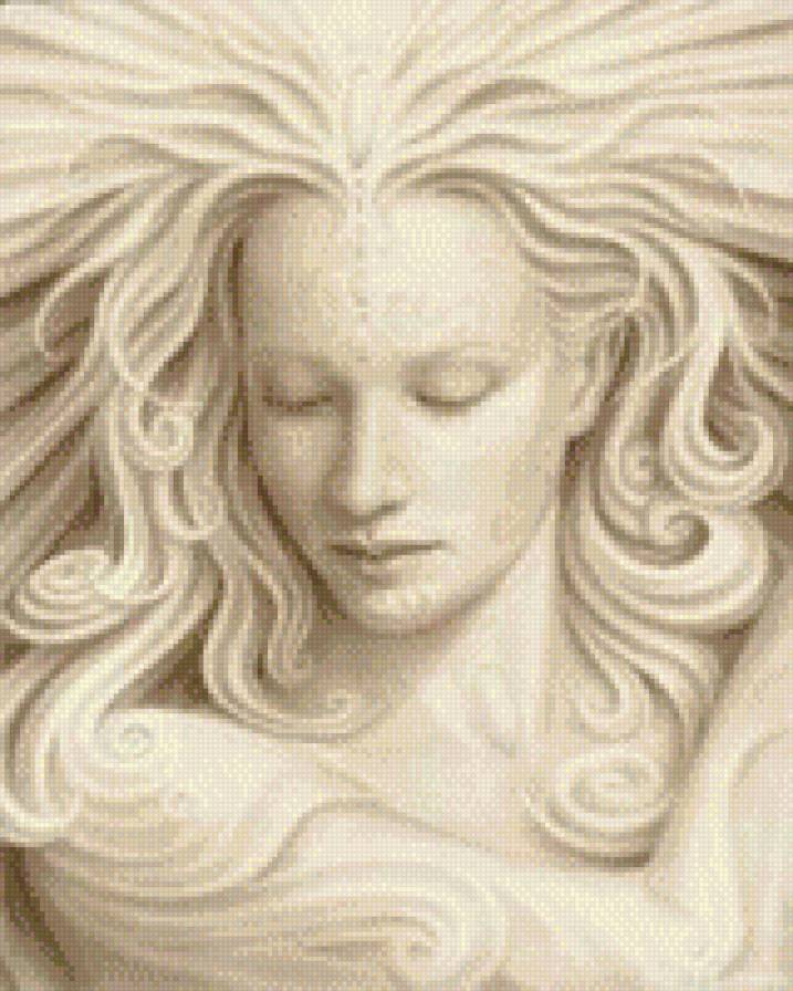 Дева - девушка, нежность, белый - предпросмотр