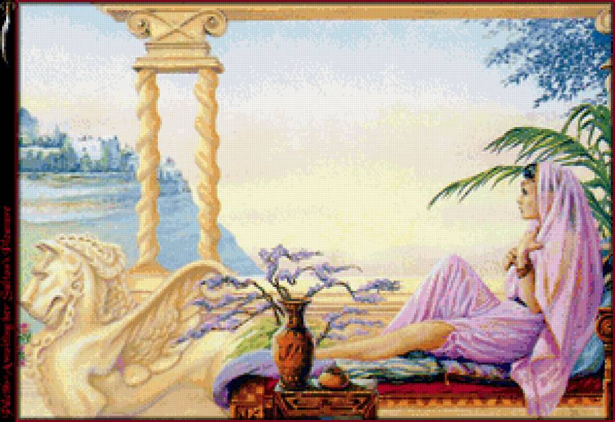 ожидание - девушка, пейзаж - предпросмотр