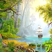 Схема вышивки «пейзаж»